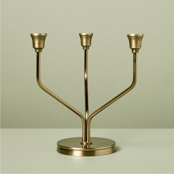 Splayed Taper Brass Candelabra from Hearth & Hand™ with Magnolia - Picture 1 of 4